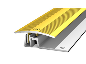 PS 400 Übergangsprofil für Belagstärken von 7 - 17,5mm Mit breitem Basisprofil 55x15x2700mm, gold PS 400 Übergangsprofil für Belagstärken von 7 - 17,5mm Mit breitem Basisprofil 55x15x2700mm, gold