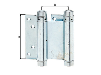 Pendeltürband, f.Türstärken von 25-30mm, blau verzinkt, Höhe 100mm, Karte à 1 St. Pendeltürband, f.Türstärken von 25-30mm, blau verzinkt, Höhe 100mm, Karte à 1 St.