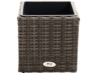 Pflanzgefäß ROCKING® Polyrattan-Geflecht doppel-halbrund 280x280x280mm Pflanzgefäß ROCKING® Polyrattan-Geflecht doppel-halbrund 280x280x280mm