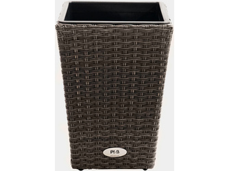 Pflanzgefäß ROCKING® Polyrattan-Geflecht doppel-halbrund 280x280x400mm Pflanzgefäß ROCKING® Polyrattan-Geflecht doppel-halbrund 280x280x400mm