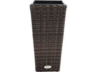 Pflanzgefäß ROCKING® Polyrattan-Geflecht doppel-halbrund 280x280x600mm Pflanzgefäß ROCKING® Polyrattan-Geflecht doppel-halbrund 280x280x600mm