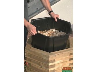 Pflanzkasten Kunststoffeinsatz Sechseck für Ø 49 cm - Klein - Pflanzkasten Kunststoffeinsatz Sechseck für Ø 49 cm - Klein -