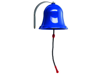 RING Glocke blau aus PP inkl. Holzschrauben und Halterung RING Glocke blau aus PP inkl. Holzschrauben und Halterung