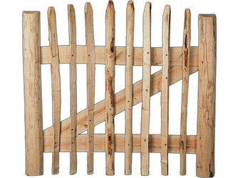 Lattenzaun Tor Haselnuss Einzeltor Lattenabstand 8-10cm - ROLLO Lattenzaun Tor Haselnuss Einzeltor Lattenabstand 8-10cm - ROLLO