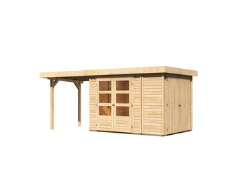 Retola 2 inkl. Anbauschrank und Anbaudach 2,40 m Breite naturbelassen 2170x5080x2110mm Retola 2 inkl. Anbauschrank und Anbaudach 2,40 m Breite naturbelassen 2170x5080x2110mm