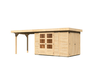 Retola 3 inkl. Anbauschrank und Anbaudach 2,80 m Breite naturbelassen 2170x5720x2110mm Retola 3 inkl. Anbauschrank und Anbaudach 2,80 m Breite naturbelassen 2170x5720x2110mm