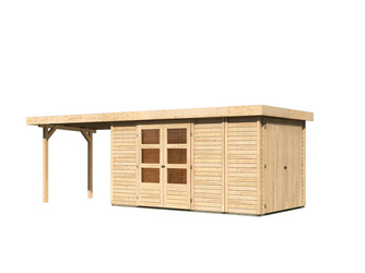 Retola 5 inkl. Anbauschrank und Anbaudach 2,80 m Breite naturbelassen 2170x6320x2110mm Retola 5 inkl. Anbauschrank und Anbaudach 2,80 m Breite naturbelassen 2170x6320x2110mm
