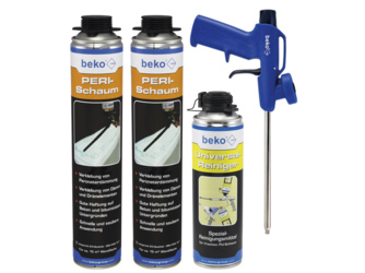 SET: NBS PERI-Schaum-Set, 2 Dosen PERI-Schaum 750ml, 1 Dose PU-Universal-Reiniger, 500ml SET: NBS PERI-Schaum-Set, 2 Dosen PERI-Schaum 750ml, 1 Dose PU-Universal-Reiniger, 500ml