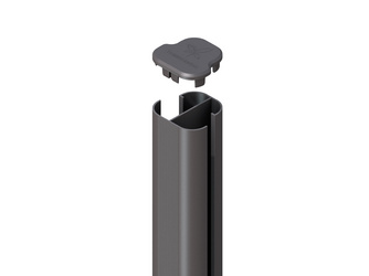 SYSTEM Eckpfosten basic anthrazit für Erdverbau 7 x 7 cm SYSTEM Eckpfosten basic anthrazit für Erdverbau 7 x 7 cm