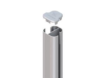 SYSTEM Eckpfosten basic silber für Erdverbau 7 x 7 cm SYSTEM Eckpfosten basic silber für Erdverbau 7 x 7 cm
