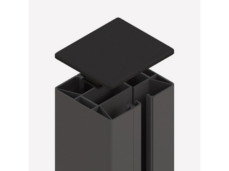 SYSTEM Klemmpfosten Anthrazit 8 x 8 cm SYSTEM Klemmpfosten Anthrazit 8 x 8 cm