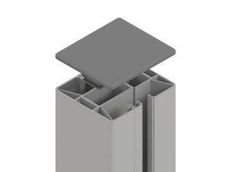 SYSTEM Klemmpfosten Silber 8 x 8 cm SYSTEM Klemmpfosten Silber 8 x 8 cm