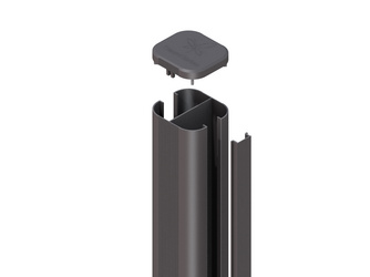 SYSTEM Pfosten basic anthrazit zum Aufschrauben 7 x 7 cm SYSTEM Pfosten basic anthrazit zum Aufschrauben 7 x 7 cm