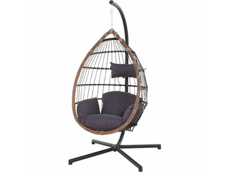 Salerno Hängekorb, schwarz/natur Gest. Stahl, Fläche Gardino®-Gefl., dunkelgr. Salerno Hängekorb, schwarz/natur Gest. Stahl, Fläche Gardino®-Gefl., dunkelgr.