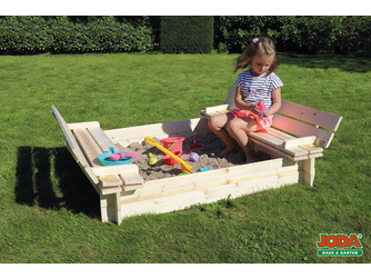 Sandkiste "Annika" Fichte naturbelassen 120 x 120 x 20 cm, kartonverpackt Sandkiste "Annika" Fichte naturbelassen 120 x 120 x 20 cm, kartonverpackt
