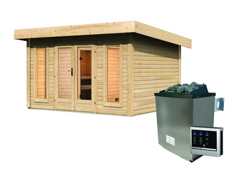 Saunahaus Norbert SET mit Ofen 9 kW ext. Strg. Saunahaus Norbert SET mit Ofen 9 kW ext. Strg.