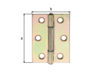 Scharnier, galv. gelb verzinkt, LxB 51x37mm Scharnier, galv. gelb verzinkt, LxB 51x37mm