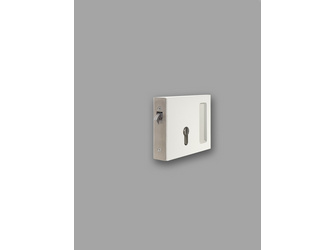 Schiebetürschloss beidseitig Griffmuschel WEISS9010 Schiebetürschloss beidseitig Griffmuschel WEISS9010
