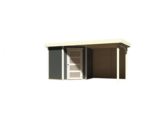 Schwandorf 3 im Set mit Anbaudach 2,40 m Breite und 19 mm Rückwand terragrau 2170x4330x2180mm Schwandorf 3 im Set mit Anbaudach 2,40 m Breite und 19 mm Rückwand terragrau 2170x4330x2180mm