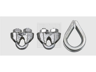 Seilklemmen und Kauschen Set 2,5mm Stahl verzinkt (3 Stück) - 680 481 805 80 Seilklemmen und Kauschen Set 2,5mm Stahl verzinkt (3 Stück) - 680 481 805 80