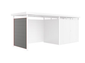 Seitenwand für Seitendach zu Gerätehaus HighLine H2 silber-metallic Seitenwand für Seitendach zu Gerätehaus HighLine H2 silber-metallic