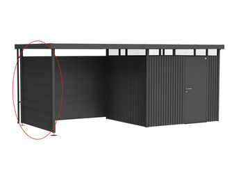Seitenwand für Seitendach zu Gerätehaus HighLine H3 dunkelgrau-metallic Seitenwand für Seitendach zu Gerätehaus HighLine H3 dunkelgrau-metallic