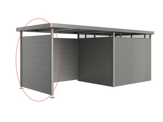 Seitenwand für Seitendach zu Gerätehaus HighLine H3 quarzgrau-metallic Seitenwand für Seitendach zu Gerätehaus HighLine H3 quarzgrau-metallic