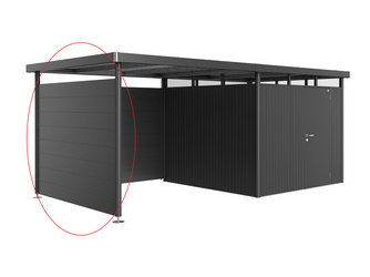 Seitenwand für Seitendach zu Gerätehaus HighLine H4 dunkelgrau-metallic Seitenwand für Seitendach zu Gerätehaus HighLine H4 dunkelgrau-metallic