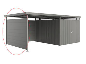 Seitenwand für Seitendach zu Gerätehaus HighLine H5 quarzgrau-metallic Seitenwand für Seitendach zu Gerätehaus HighLine H5 quarzgrau-metallic