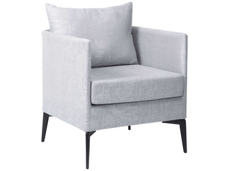Sessel Marta Aluminium Bezug und Kissen Outdoorstoff hellgrau/seidengrau meliert Sessel Marta Aluminium Bezug und Kissen Outdoorstoff hellgrau/seidengrau meliert