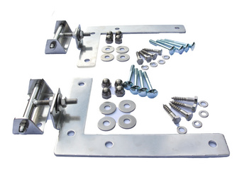 Set für Einzeltor in Edelstahl, vollständiges Kit mit verstellbarem Scharnier sx / dx, 470x350x50mm Set für Einzeltor in Edelstahl, vollständiges Kit mit verstellbarem Scharnier sx / dx, 470x350x50mm