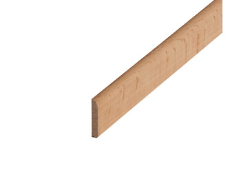 Sockelleiste Buche rund Natur-Lack unten hinterfügt Sockelleiste Buche rund Natur-Lack unten hinterfügt