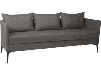 Sofa 3-Sitzer Marta Aluminium Bezug und Kissen Outdoorstoff dunkelgrau/schiefergrau meliert Sofa 3-Sitzer Marta Aluminium Bezug und Kissen Outdoorstoff dunkelgrau/schiefergrau meliert