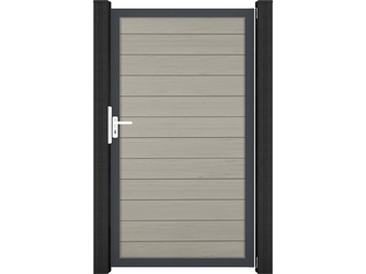 Solid Steckzaun Tor, Farbe: Bi-Color Weiß Universal-DIN, Sondermaß, Anthrazitrahmen, max. 150x180cm Solid Steckzaun Tor, Farbe: Bi-Color Weiß Universal-DIN, Sondermaß, Anthrazitrahmen, max. 150x180cm