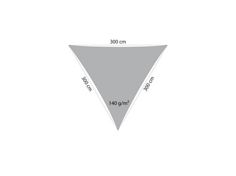 Sonnensegel Basic anthrazit 140 g / qm 300x300x300cm Sonnensegel Basic anthrazit 140 g / qm 300x300x300cm