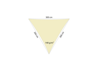 Sonnensegel Basic sand 140 g / qm 300x300x300cm Sonnensegel Basic sand 140 g / qm 300x300x300cm