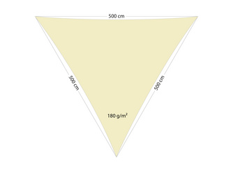 Sonnensegel sand 180 g / qm 500x500x500cm Sonnensegel sand 180 g / qm 500x500x500cm