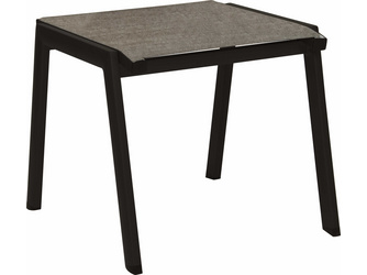 Stapelhocker Allround Aluminium schwarz matt mit Bezug Textilen Leinen grau Stapelhocker Allround Aluminium schwarz matt mit Bezug Textilen Leinen grau