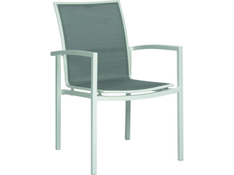 Stapelsessel Skelby Aluminium weiß mit Bezug Textilen silber Stapelsessel Skelby Aluminium weiß mit Bezug Textilen silber
