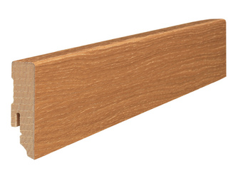 Steck-Sockelleiste Eiche natur furniert matt 2200x58x16mm