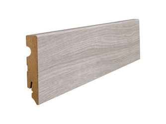 Stecksockelleiste 15x80mm 2,2m Cube MDF Eiche Emilia hellgrau Stecksockelleiste 15x80mm 2,2m Cube MDF Eiche Emilia hellgrau