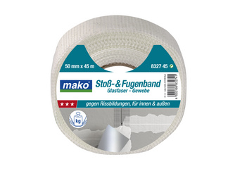 Stoß- & Fugenband, Glasfaser-Gewebe KOMFORT 50mm x 90m, Glasfasergewebe, weiß Stoß- & Fugenband, Glasfaser-Gewebe KOMFORT 50mm x 90m, Glasfasergewebe, weiß