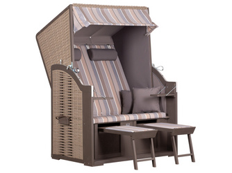 Strandkorb Compact PE nature grey Des. 403 Strandkorb Compact PE nature grey Des. 403