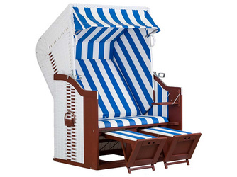 Strandkorb Profi Ostsee Fehmarn PE white Des. 991 Mahagoni Strandkorb Profi Ostsee Fehmarn PE white Des. 991 Mahagoni
