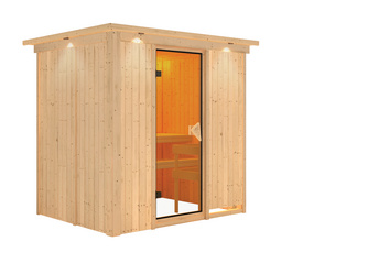 Systemsauna Fanja mit Kranz Systemsauna Fanja mit Kranz