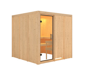 Systemsauna Rodin mit Klarglastür Systemsauna Rodin mit Klarglastür