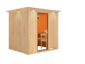 Systemsauna Sodin mit Kranz Systemsauna Sodin mit Kranz