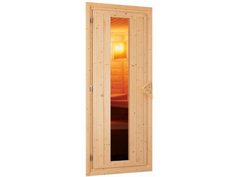 Türpaket 68 mm Sauna Holztür mit Isolierglas 655 * 1750 mm Türpaket 68 mm Sauna Holztür mit Isolierglas 655 * 1750 mm