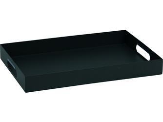 Tablett ca. 60 x 40 x 7 cm Aluminium schwarz matt Tablett ca. 60 x 40 x 7 cm Aluminium schwarz matt