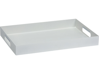 Tablett ca. 60x40x7 cm Aluminium weiß Tablett ca. 60x40x7 cm Aluminium weiß